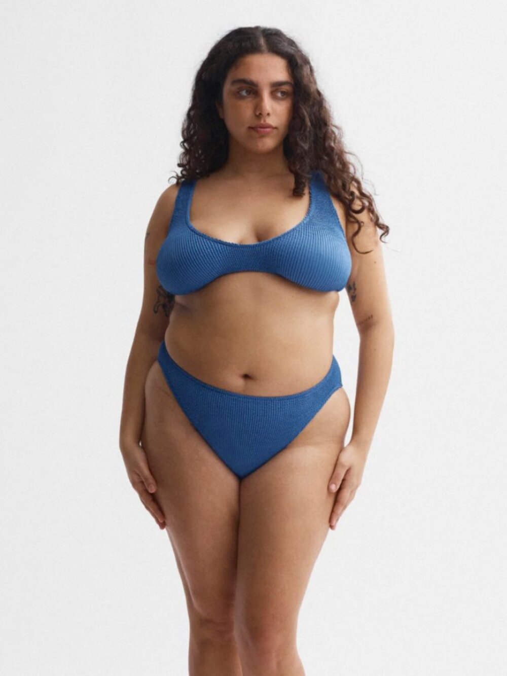 NWT Youswim Eva Standard Waist Bikini Set Indigo Sz Stretch 1 (2-12)